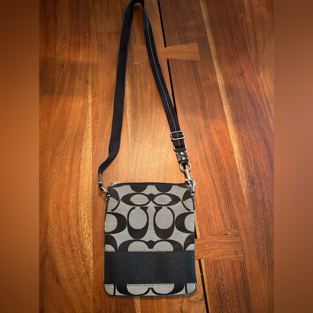 Coach Black and Gray Crossbody Bag
